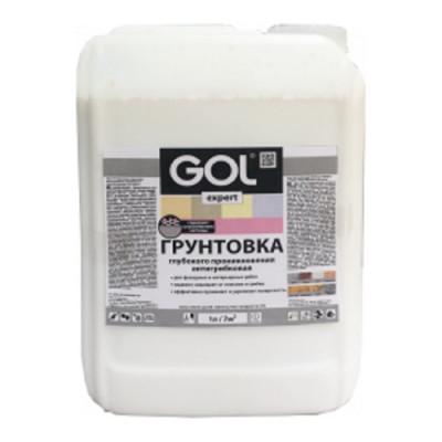 Акриловая грунтовка PALIZH GOL глубокого проникновения антигрибковая GOL expert 116 ПЭТ 10 л 11605563