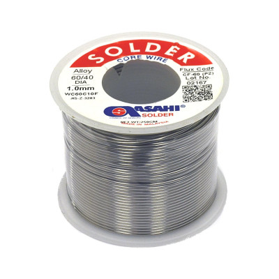 Припой (1 мм, 0.25 кг, Sn60/Pb40, СF60 флюс RA) ASAHI 00-00004399