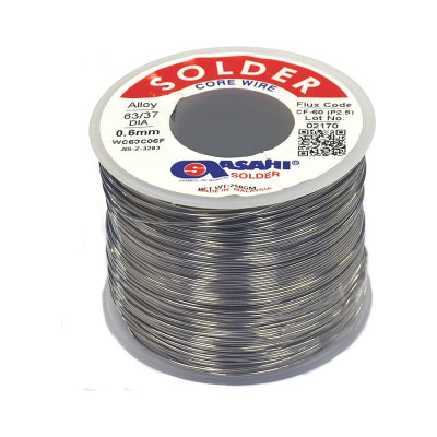 Припой (0.6 мм, 0.25 кг, Sn63/Pb37Ж, СF60 флюс RA) ASAHI 00-00004401