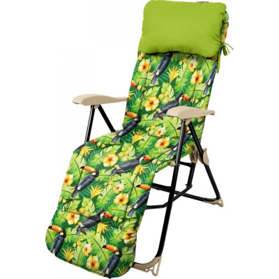Кресло-шезлонг Nika принт с туканами HHK5/T