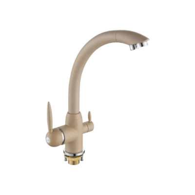 Смеситель для кухни OUTE бежевый с отдельным выходом под фильтр,однорычажное управление T633BK-5