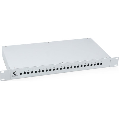 Кросс бокс Cabeus оптический, на 24 STFC, со сплайс пластиной и КДЗС, FO-19-24ST