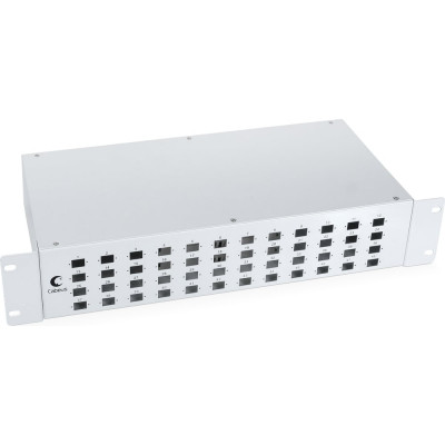 Кросс бокс Cabeus оптический, на 48 SC LC duplex, со сплайс пластиной и КДЗС, FO-19-48SC