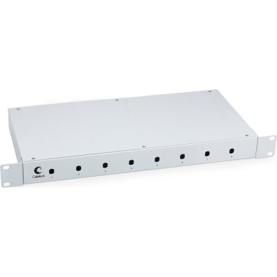 Кросс бокс Cabeus оптический, на 8 STFC, со сплайс пластиной и КДЗС, FO-19-8ST