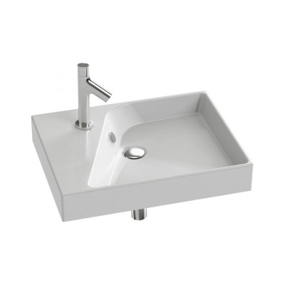 Раковина Jacob Delafon RYTHMIK 1 отверстие для смесителя с левой стороны, 60х46 см., белый EXQ112-00 00180224