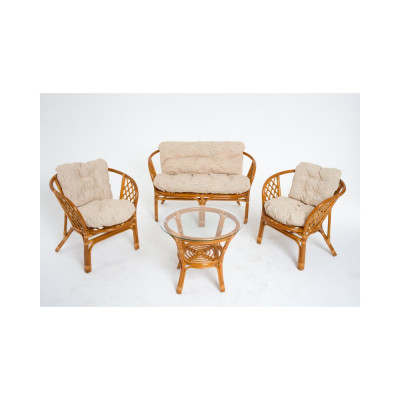 Комплект для отдыха Vinotti Багамы 01/16 NEW Коньяк подушки рогожка