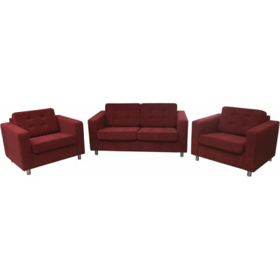 Комплект Мягкий офис Офис Классик с механизмом Люкс капровелюр BHRYA-21 красный КОМОК5BHRYAКР_MH