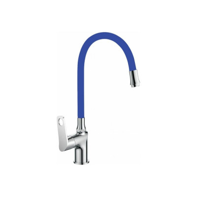 Смеситель для кухни с гибким изливом OUTE из латуни, цвет синий T30293B-3