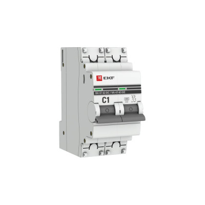 Автоматический выключатель EKF 2P 1А C 6кА ВА 47-63 DC PROxima mcb4763-DC-2-01C-pro