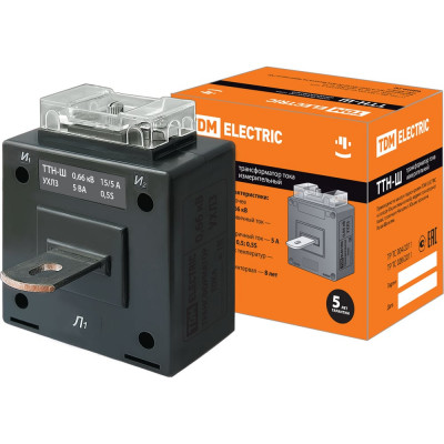 Трансформатор тока TDM ELECTRIC ТТН-Ш 15/5- 5VA/0,5S-Р SQ1101-1026
