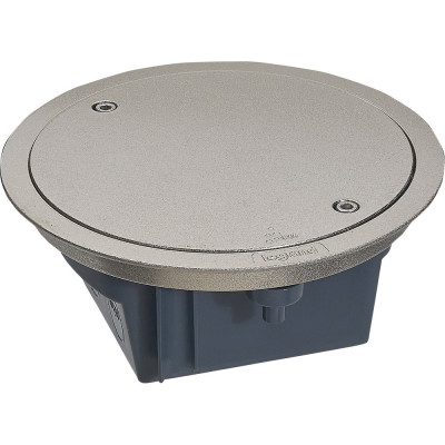 Напольная круглая коробка Legrand IP66 со съемной крышкой 4 модуля нержавеющая сталь 088061