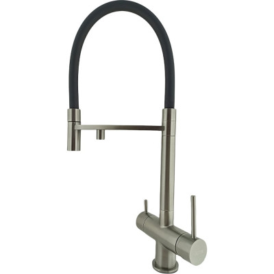 Смеситель для кухни OUTE из латуни, сатин/черный T61203BY