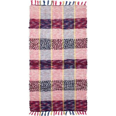 Напольный хлопковый коврик ComeForte PREMIUM NEW SILVER CHECK 60x150 см NSCCR-005