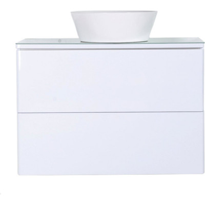 Подвесная тумба с раковиной ORANGE Otto Ot-75TuGLASS+B08-360W