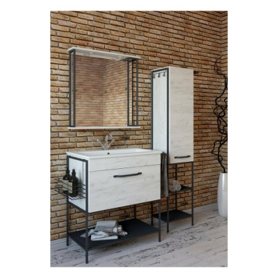 Тумба Sanflor Бруклин 75 умывальник PIANO 75 комплект С16782