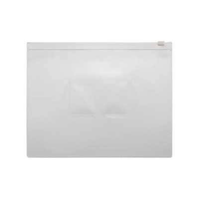 Папка на молнии БЮРОКРАТ ZIP A5, полипропилен 0.15 мм, карман для визитки, цвет молнии белый, 12 шт 816734