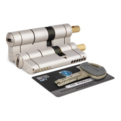 Цилиндровый механизм под вертушку Mottura C55F414101C5 (82 мм/36+10+36), матовый никель 44801