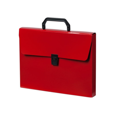 Портфель БЮРОКРАТ DeLuxe DLPP01RED 1 отделение, A4, пластик 0.7 мм, красный, 14 шт 1135776