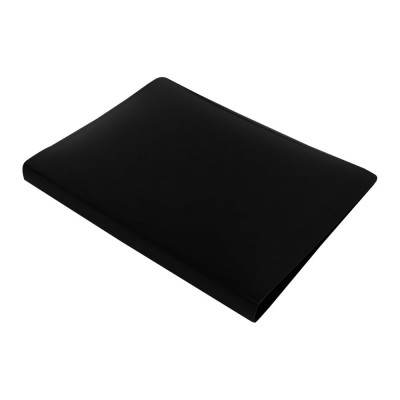 Папка БЮРОКРАТ DeLuxe DL07PBLCK с металлической пружиной скоросшивателем, A4, пластик 0.7 мм, черный 1135797