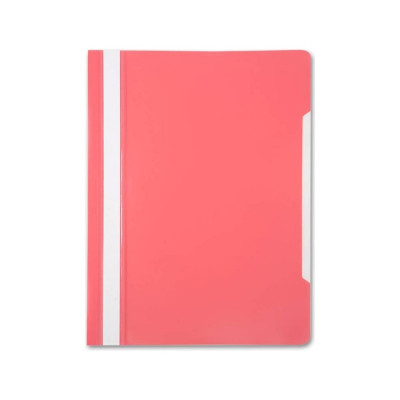 Папка-скоросшиватель БЮРОКРАТ PS20PINK A4, прозрачный верхний лист, пластик, розовый 816303