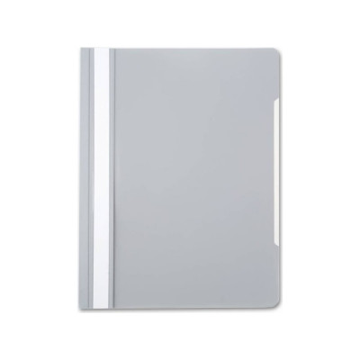 Папка-скоросшиватель БЮРОКРАТ PS20GREY A4, прозрачный верхний лист, пластик, серый 816298