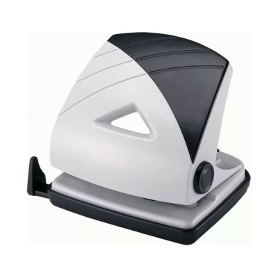 Дырокол KW-TRIO BIAS 96Q0 20 листов металл/пластик черный/серый 2 отверстия с линейкой 811681