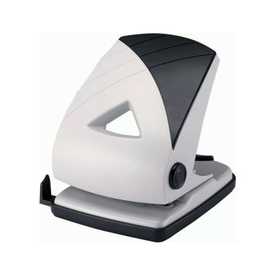 Дырокол KW-TRIO BIAS 97Q0 40 листов металл/пластик черный/серый 2 отверстия с линейкой 811695