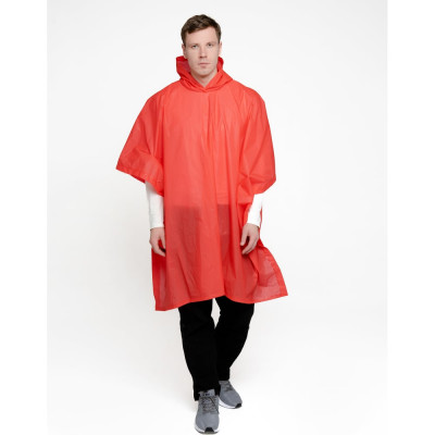 Дождевик-пончо на кнопках MasterProf в мешочке, красный, PEVA ДС.071531