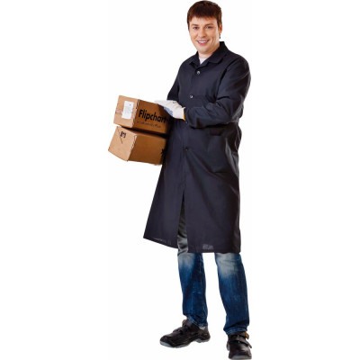 Рабочий халат Спец черный, р. 56-58, рост 170-176 1211-5658/3