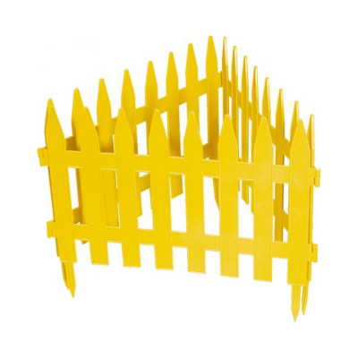 Декоративный заборчик Поли Сад №2 Палисадник 28 см/3 м, желтый 14658