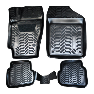 Коврики внутрисалонные REDMARK VW Polo SD (2010-20) к-т (3D с подпятником, крепеж, полиуретан) RM62055