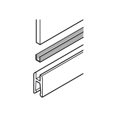 Уплотнительный профиль Hafele прозрачный, 5 м 415.13.645