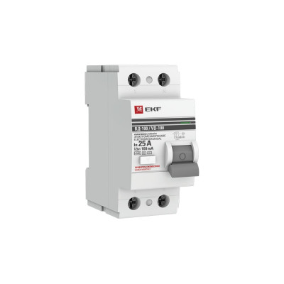 Электромеханическое селективное устройство защитного отключения EKF PROxima elcb-2-25-100S-em-pro