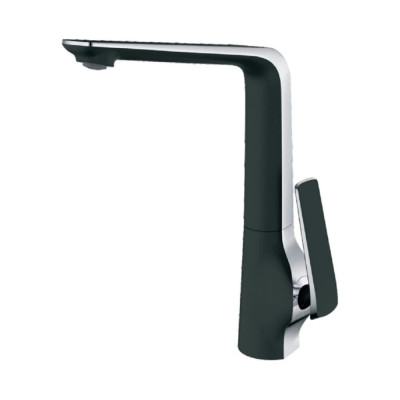 Смеситель для кухни OUTE латунь, черный/хром, высота 312 мм., крепление на гайке T10913BH