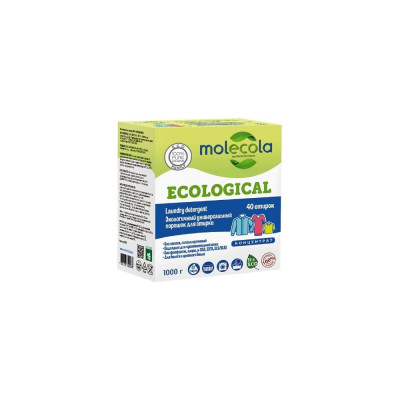 MOLECOLA Экологичный универсальный порошок для стирки концентрат, 1 кг 4603725629288