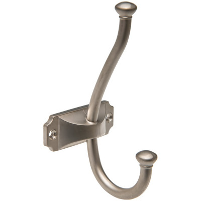 Мебельный двухрожковый крючок Kerron KR 0420 SN