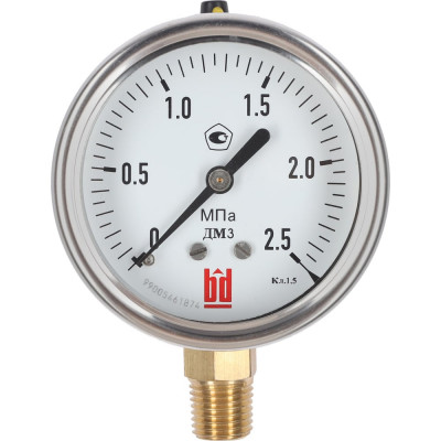 Манометр ДМ 2 063 Р (0-2.5) МПа, кл.1.5, М12x1.5 BD 1152100003
