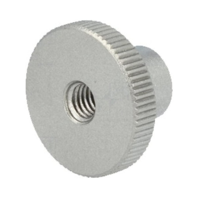 Круглая гайка ЦКИ DIN 466, М6, рифленая высокая, Ц, 10 шт. 36414