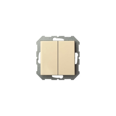 Двухклавишный выключатель LIREGUS ip44 бежевый epsilon 28-0572