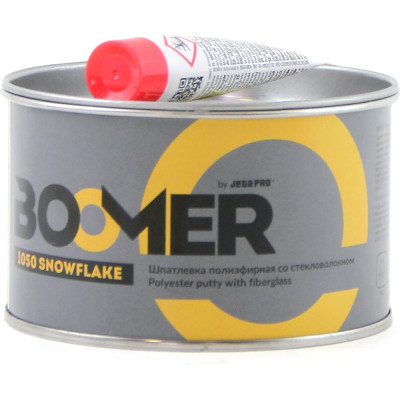 Полиэфирная конструкционная шпатлевка со стекловолокном BOOMER Snowflake (0,5+0,015 кг) 1050/0,5