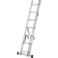 Лестница ТУНДРА двухсекционная, алюминиевая, 7 ступеней 7533878