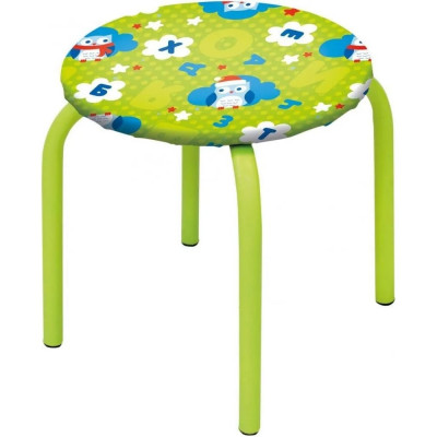Детский табурет Nika ТМ/1 с совятами на зеленом