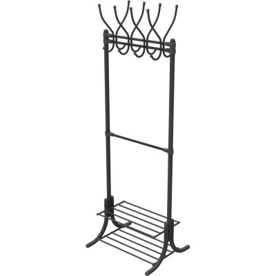 Гардеробная вешалка с полками Nika НИКА ВГП60-8 ВГП60-8/Ч черный