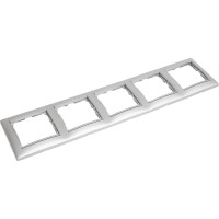 Рамка Legrand 5 постов Valena алюминий 770155