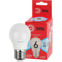 Светодиодная лампа ЭРА LED smd Р45-6w-840-E27 eco Б0020630