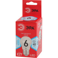 Светодиодная лампа ЭРА LED smd Р45-6w-840-E27 eco Б0020630