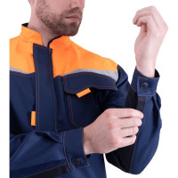 Костюм ГК Спецобъединение КМ-10 ЛЮКС темно-синий/оранжевый, р.88-92, рост 170-176 Кос 050/ 88/170