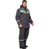 Утепленный костюм ГК Спецобъединение ВЬЮГА темно-серый, размер 88-92, рост 182-188 Кос 313/ 88/182
