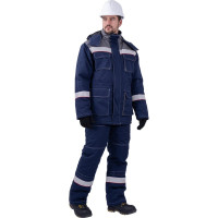Утеплённый костюм ГК Спецобъединение НАДЫМ темно-синий/серый, р.96-100, рост 158-164 Кос 694/ 96/158