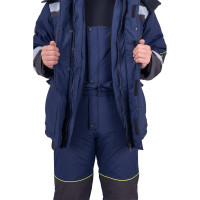 Утепленный костюм ГК Спецобъединение УРАГАН-УЛЬТРА темно-синий/черный, размер 112-116, рост 182-188 Кос 681/112/182